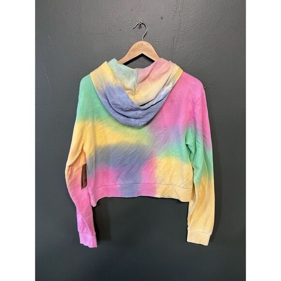 Vans Womens Cropped Tie Dye Pullover Hooded Sweatshirt Size Small - Picture 2 of 3